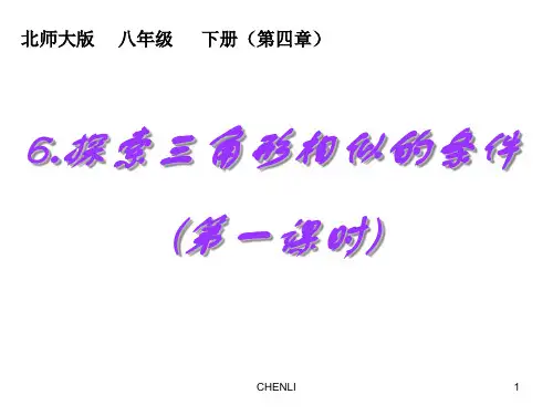 探索三角形相似的条件PPT课件