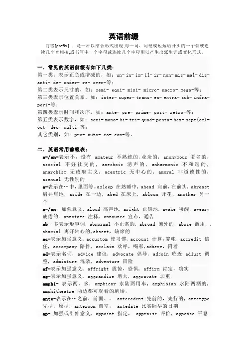 英语前缀