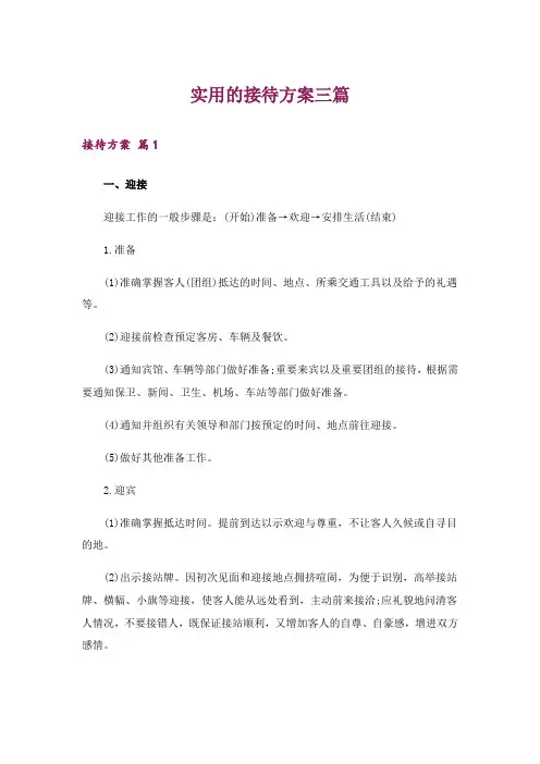 实用的接待方案三篇