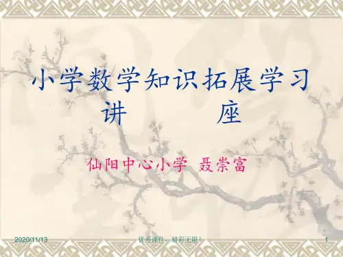 小学数学知识讲座 ppt课件