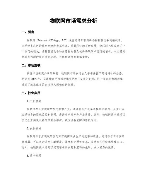 物联网市场需求分析