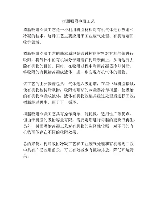 树脂吸附冷凝工艺
