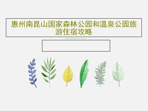 惠州南昆山国家森林公园和温泉公园旅游住宿攻略16页文档