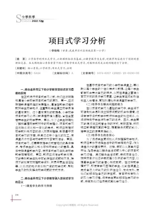 项目式学习分析
