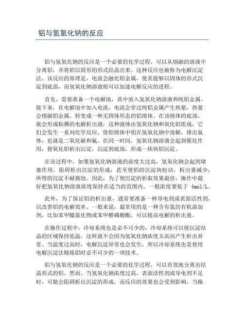 铝与氢氧化钠的反应