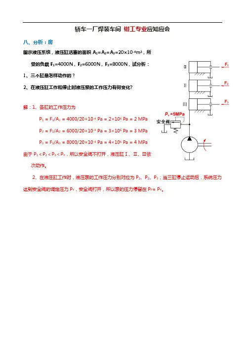 轿车一厂焊装车间 钳工专业应知应会(分析) - 副本