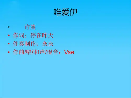 许嵩唯爱伊的歌词