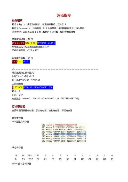 浮点指令
