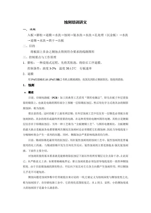 蚀刻培训讲义