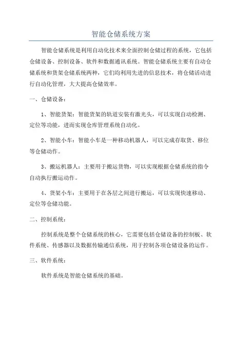 智能仓储系统方案