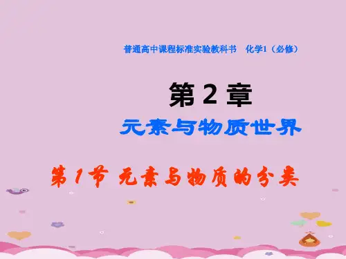 鲁科版化学必修一2.1《元素与物质的分类》优质课件PPT