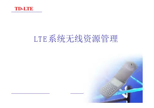 LTE系统无线资源管理