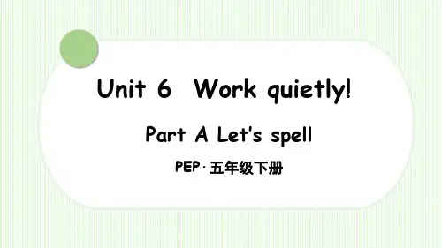 人教PEP版小学英语五年级下册Unit 6 Part A 第3课时 教学课件PPT