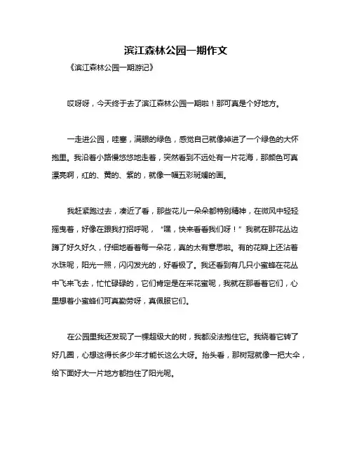 滨江森林公园一期作文