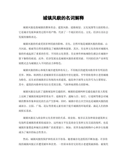 城镇风貌的名词解释