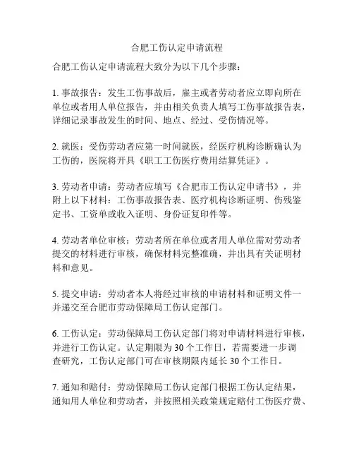 合肥工伤认定申请流程