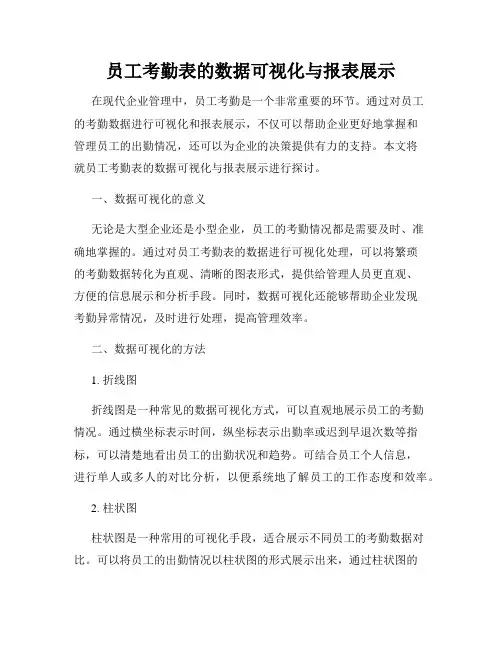 员工考勤表的数据可视化与报表展示