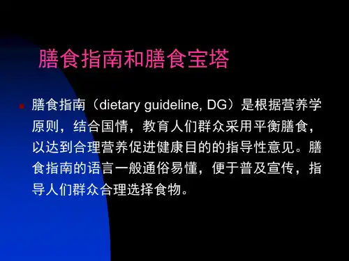 膳食指南(包括国外)