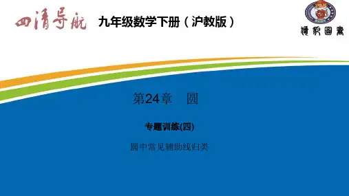 2021年沪科版九年级数学下册第二十四章《 圆中常见辅助线归类》公开课课件