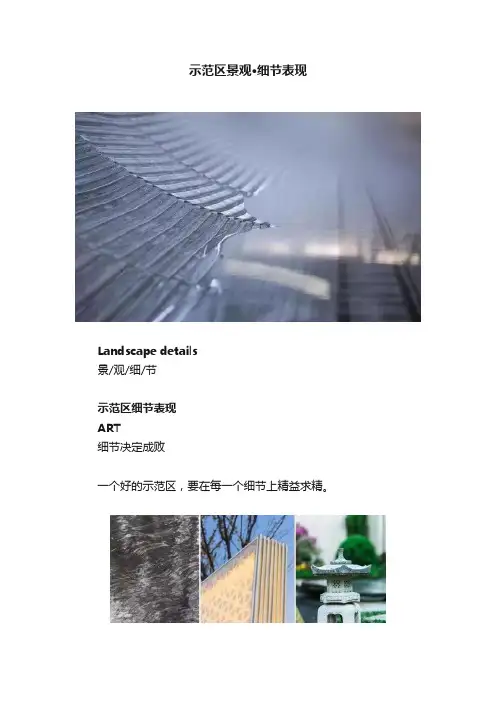 示范区景观·细节表现