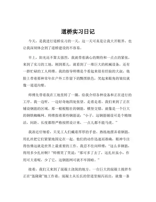 道桥实习日记