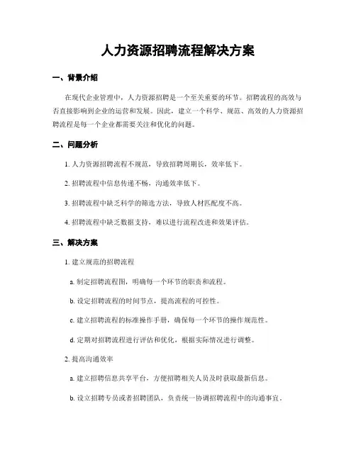 人力资源招聘流程解决方案