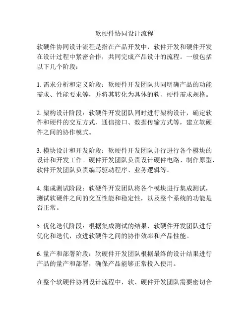 软硬件协同设计流程