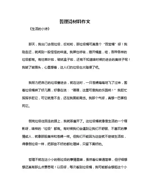 哲理诗材料作文
