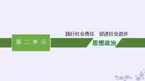 适用于新高考新教材2025届高考政治一轮总复习必修2综合探究践行社会责任促进社会进步课件