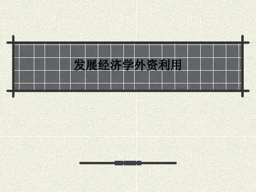 发展经济学外资利用PPT课件