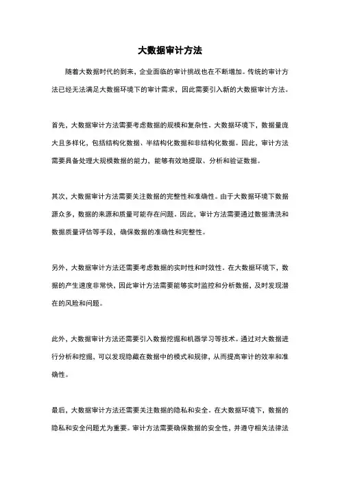 大数据审计方法