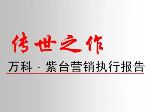 房地产销售策划方案文案 2013年长沙万科·紫台营销执行报告