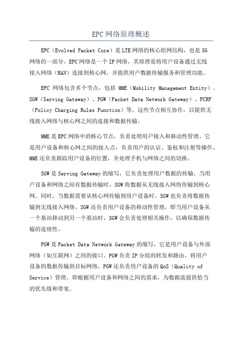 EPC网络原理概述