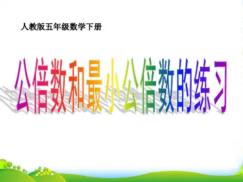 五年级数学下册公倍数和最小公倍数的练习课件人教版