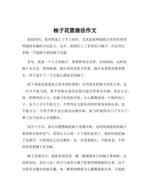 柚子花篮做法作文