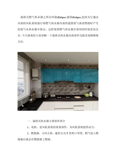 强排式热水器内部部件功能及故障维修方法