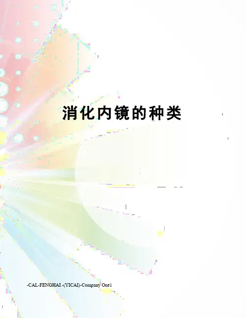 消化内镜的种类