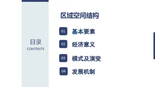 经济地理-区域空间结构(基本要素-经济意义-模式与演变-发展机制)