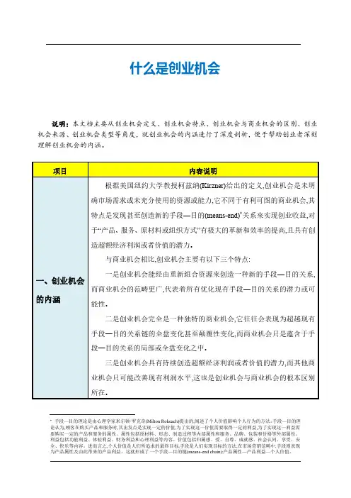 1什么是创业机会