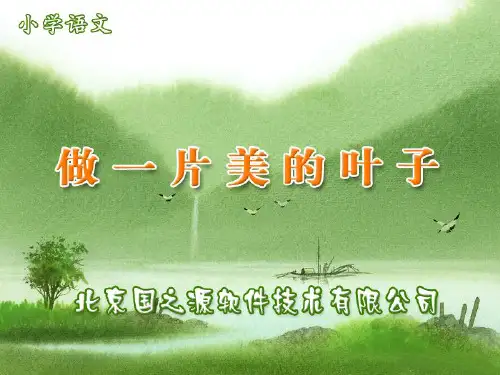 做一片美的叶子 公开课获奖课件