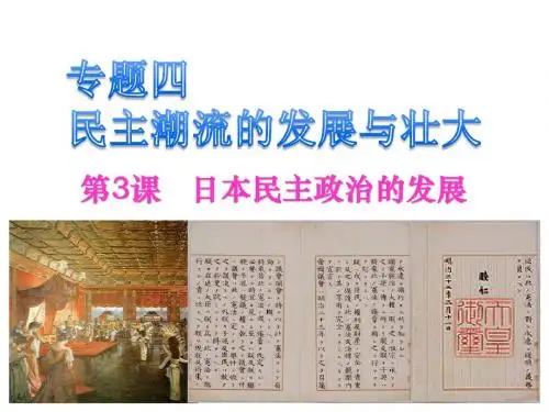 专题4_3：日本民主政治的发展