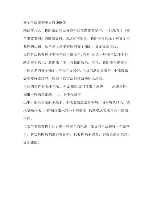 安全事故案例观后感300字