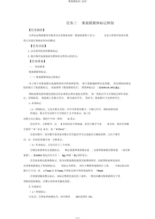 集装箱标识.总结
