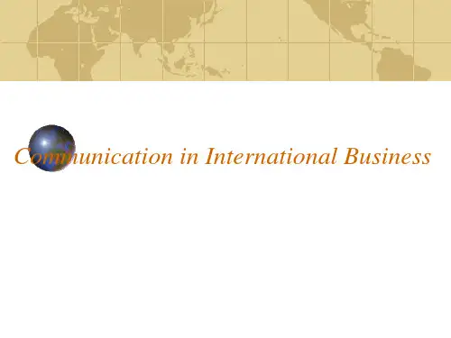 国际贸易英语_Communication-in-International-Business