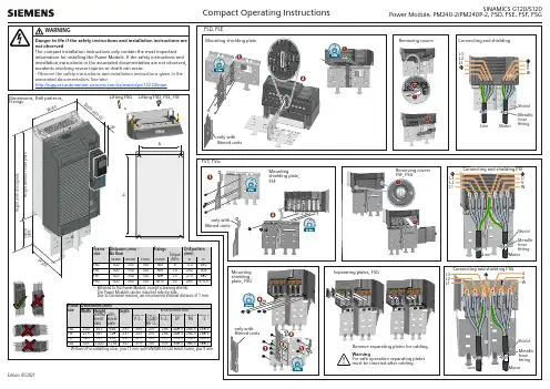Siemens SINAMICS G120 S120 电机驱动器操作手册说明书