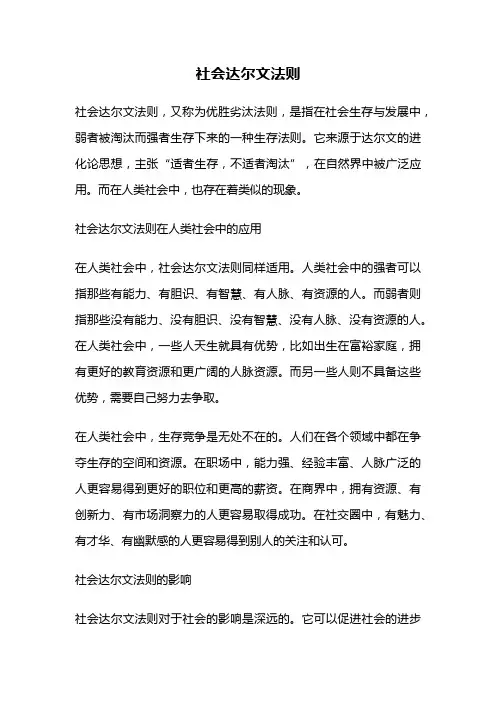 社会达尔文法则