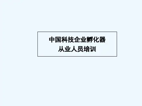 孵化器管理与运营 PPT