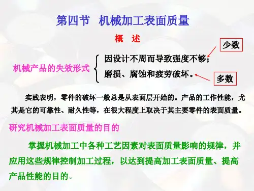 机械制造工艺学 第四节 机械加工表面质量
