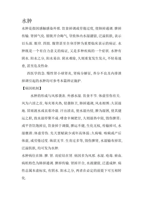 水肿中医辨证论治-下肢肿中医辨证