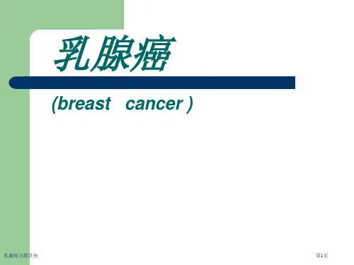 乳腺癌主题讲座-